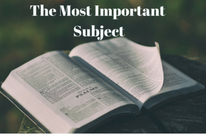 most important subject