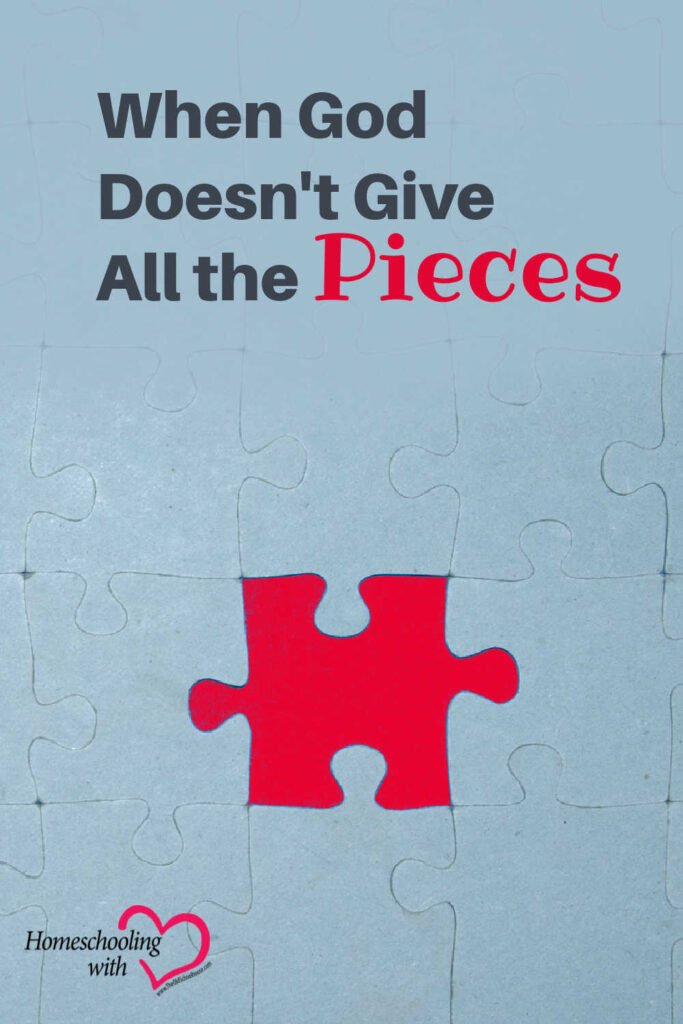 When God Doesn’t Give All the Pieces