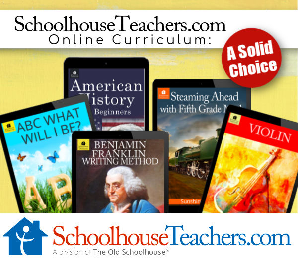 SchoolhouseTeachers.com Online Curriculum: A Solid Choice with five digital devices displaying different online classes