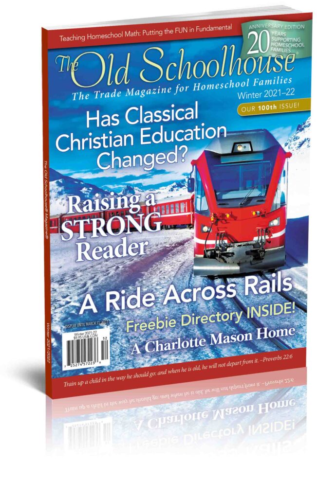 Cover of The Old Schoolhouse Winter 2021-22 issue featuring the article Teaching Math: Putting the Fun in Fundamentals