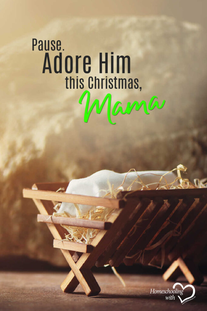 Hey Mama Monday: Pause. Adore Him this Christmas, Mama