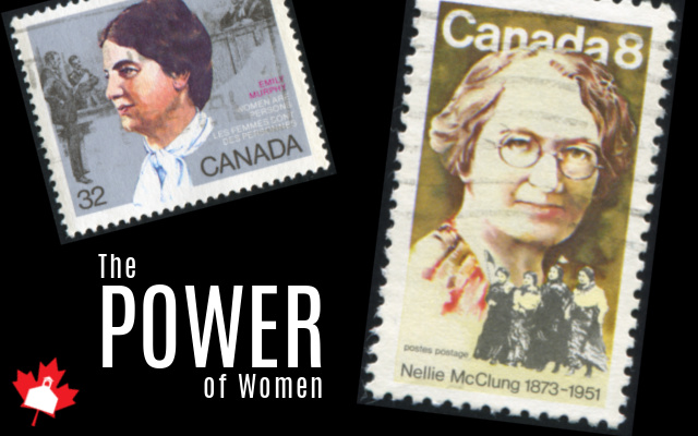 women remember on stamps - outstanding Canadian women