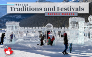 ice sculpture village - winter traditions and festivals