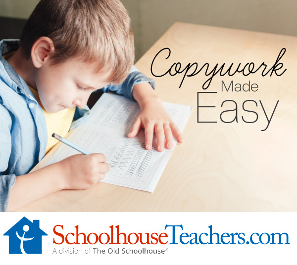 copywork made easy with a young boy writing in cursive