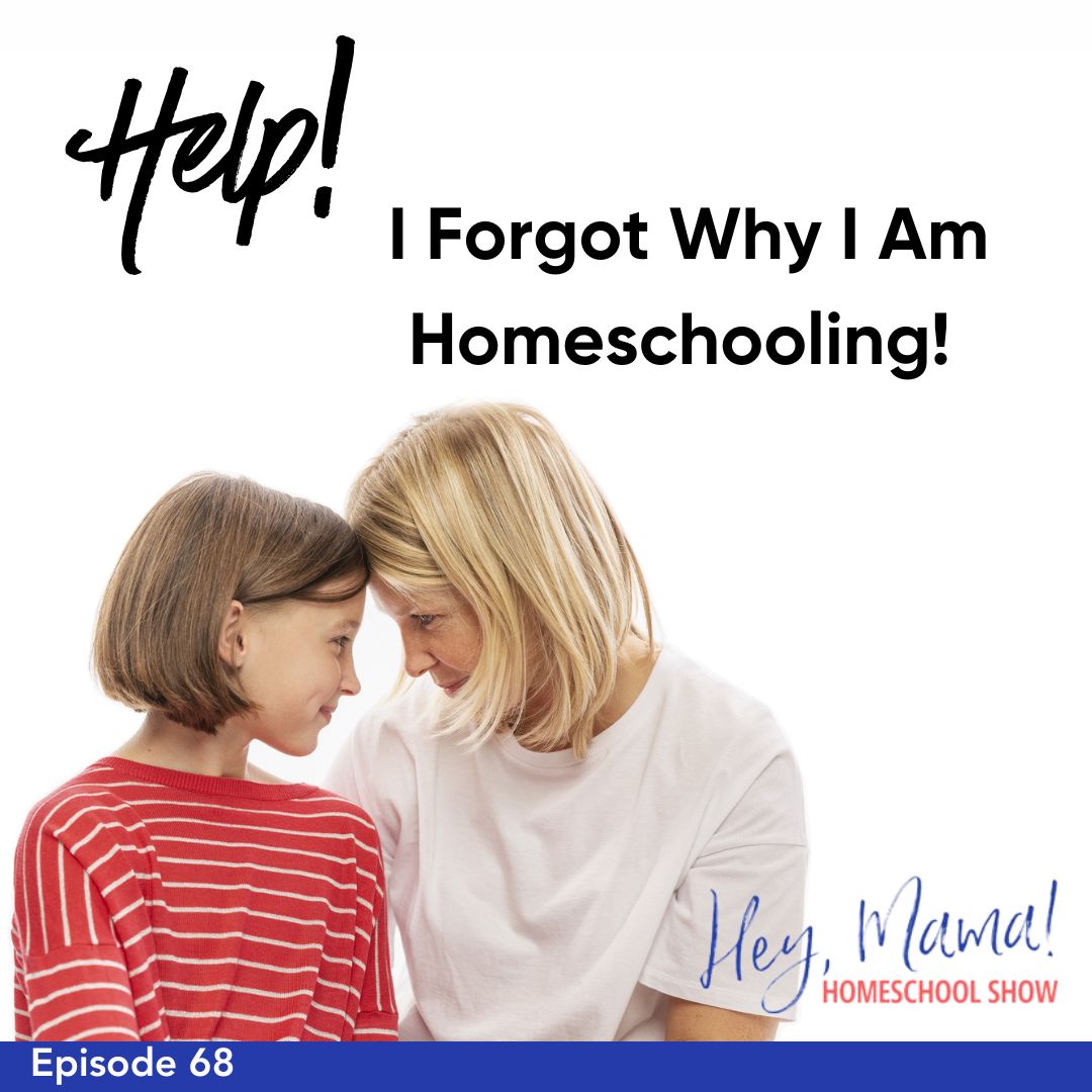Episode 68: Help! I Forgot Why I Am Homeschooling!